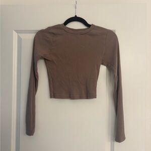Women's Taupe Long Sleeve Top